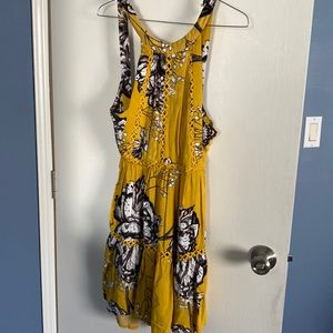 Yellow Bohemian print dress